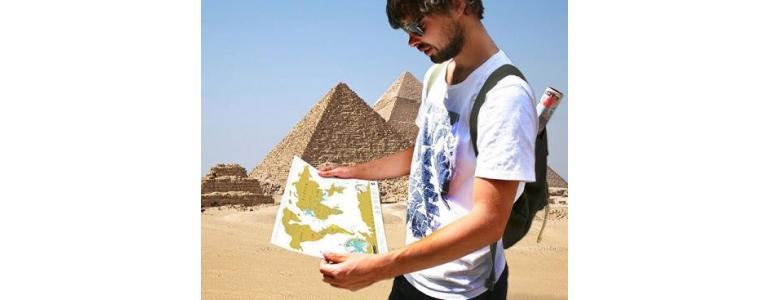 Viaja por el mundo y rasca en el mapa los países que hayas visitado
