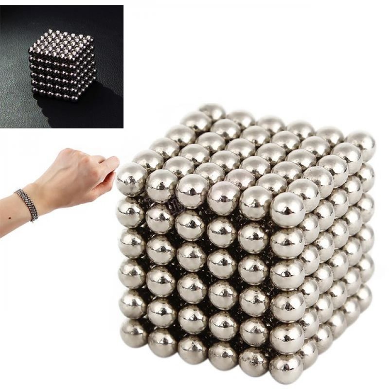 216 bolas magnéticas de neodimio de 5 mm (plateadas) - CUBILANDIA